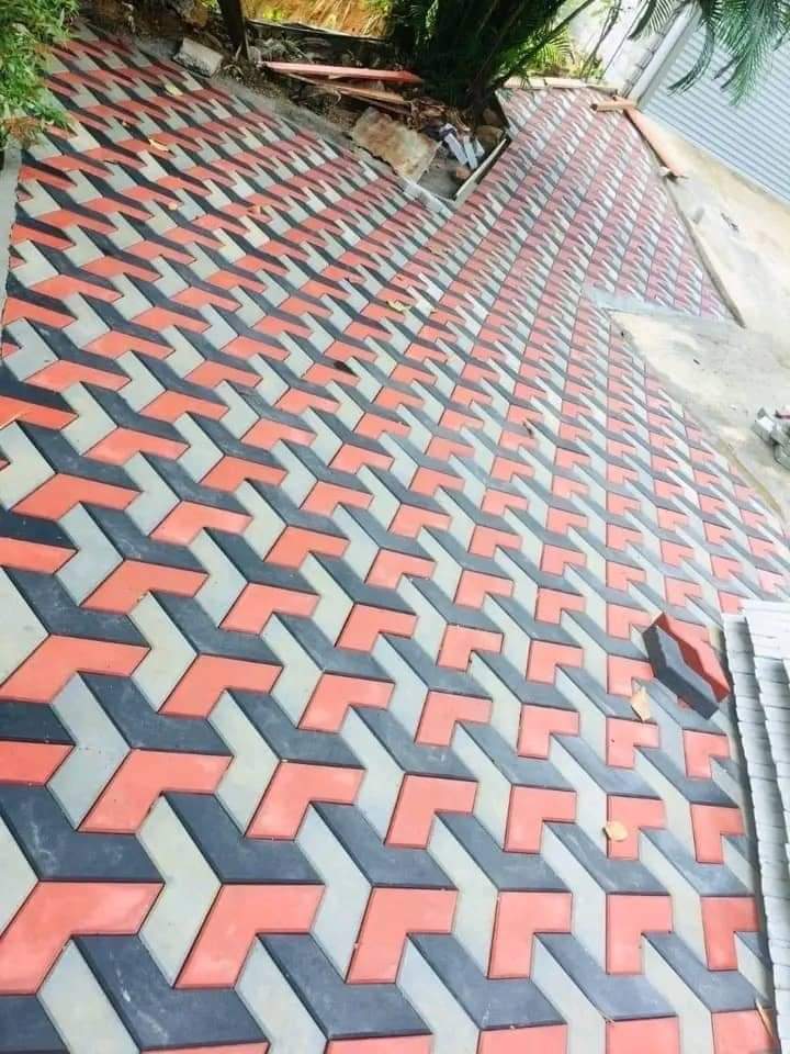 Pavé 3D rouge et gris — BATILAB TECHNOLOGY